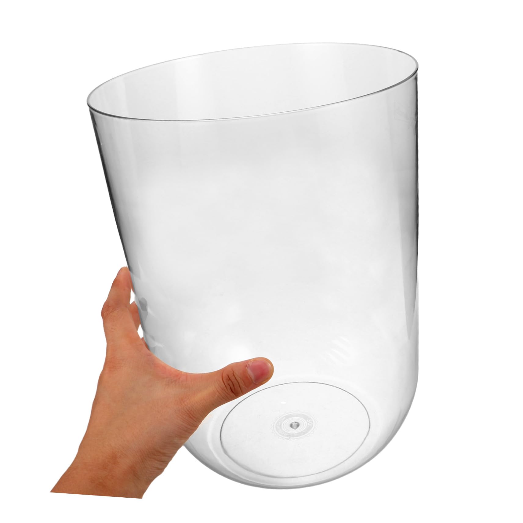DOITOOL Aquarium Écologique Cylindrique pour Tortues Petite Taille 8l en Plastique Transparent Terrarium de Bureau Décoratif pour Maison et Garçon et Filles