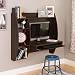 Prepac Storage and Keyboard Tray Floating Desk, Espresso