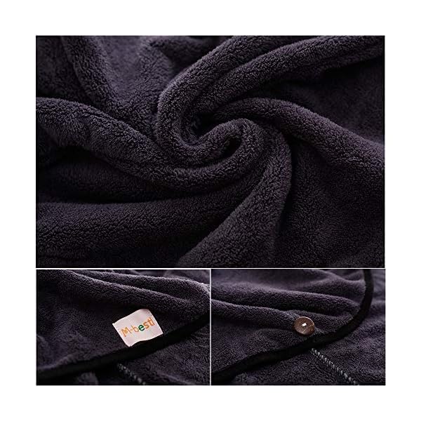 2-Pack-Hair-Drying-Towels-Hair-Towel-Wrap-Super-Absorbent-Microfiber-Hair-Towel-Turban-with-Button-Design-to-Dry-Hair-QuicklyDark-GrayLight-Gray M-bestl 2 Pack Hair Drying Towels, Hair Towel Wrap, Absorbent Microfiber Hair Towel Turban with Button Design to Dry Hair Quickly(Dark Gray&Light Gray)