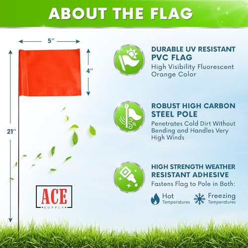 Bandeiras de marcação laranja fluorescentes pacote com 1000 - Bandeiras marcadoras de 10 x 12 cm - F