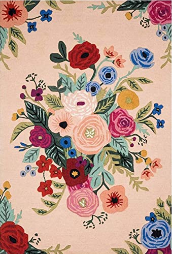 Image of Export Quality Handtufted Woolen Carpet for Living Room Bedroom & Hall - Color - Multi - Size - 5 x 7 Feet