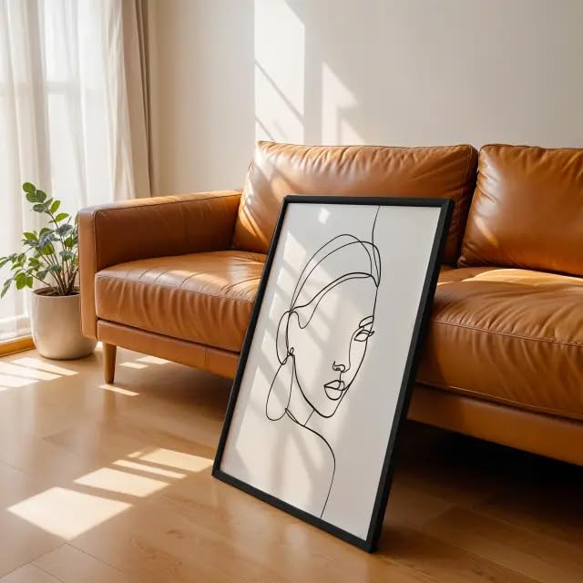 Cuadro woman line art iii solution déco murale pour sublimer un mur blanc