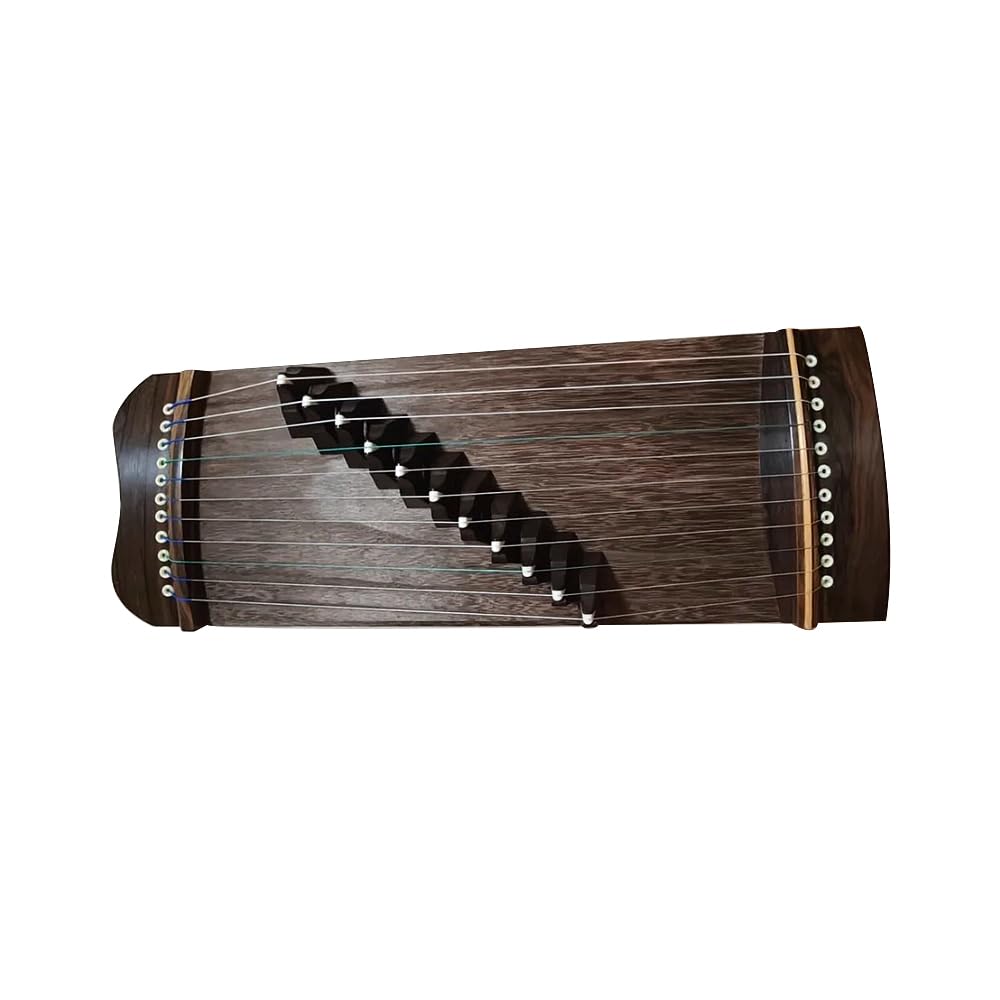 Guzheng Piccolo Portatile Da 50 Cm/11 Corde, Corde in Nylon D'acciaio, Inclusa Custodia