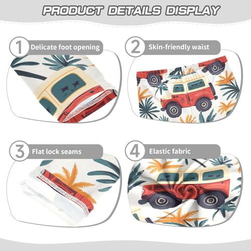 Monster Truck Girls Leggings,Workout Leggings for Girls Toddler Athletic Legging Size for 3-10T3