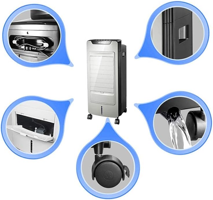 Air Cooler for Home Office Air Coolers Evaporative Coolers Portable Purifier Humidifier Misting Evaporative Small Air Conditioner Fan and Bladeless Noiseless Fan for Office Dorm Room(Free