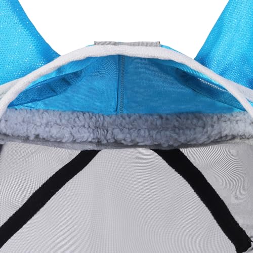 Harrison Howard CareMaster Pro Luminous Horse Fly Mask Large Eye Space Standard with Ears UV Protection for Horse Sky Blue S Pony by Harrison Howard - Used condition - Image 3