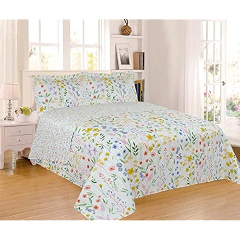 Colcha Bouti Estampada H HANSEL HOME para Cama 120/135 con 2 Fundas de Cojín Cover