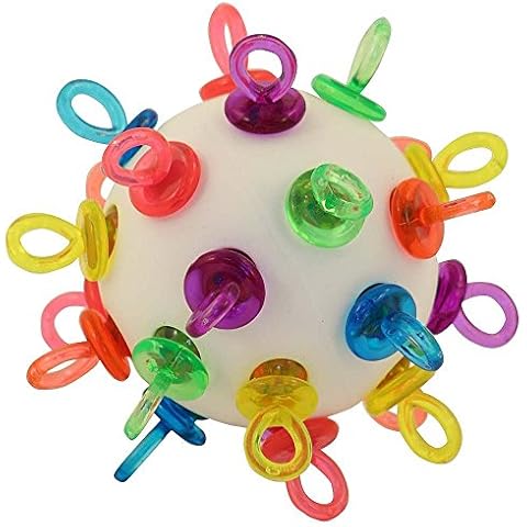 Super Binkies Wiffle Ball Parrot Toy(Large) - Colourful & Fun Toy for Birds like African Grey, Cockatoo, Macaw, Amazon & Other Large Birds, Parrot Toys African Grey, Cockatiel Toys Cover