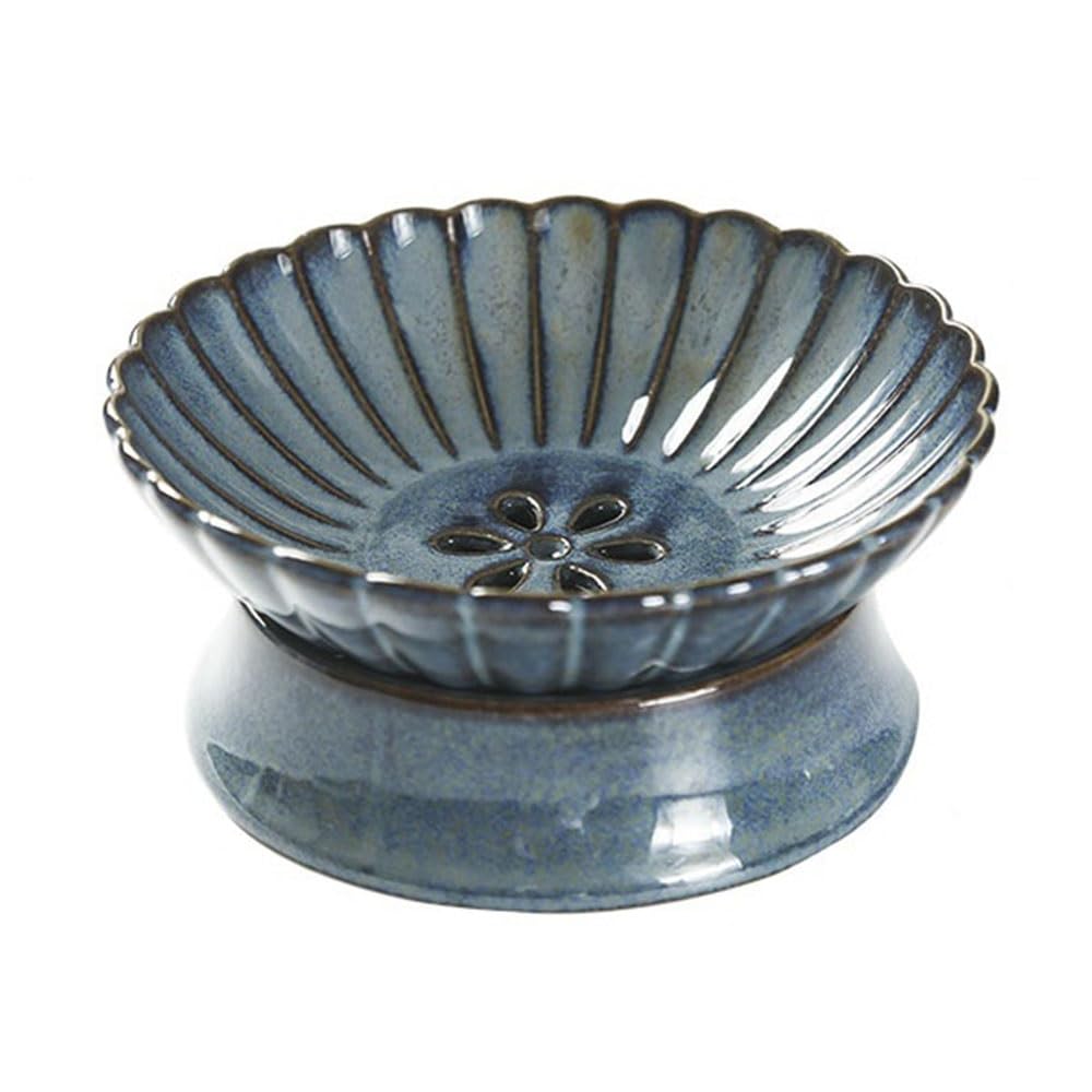 Ciotola da portata Portafrutta drenabile con base rimovibile(Blue,Piccolo)