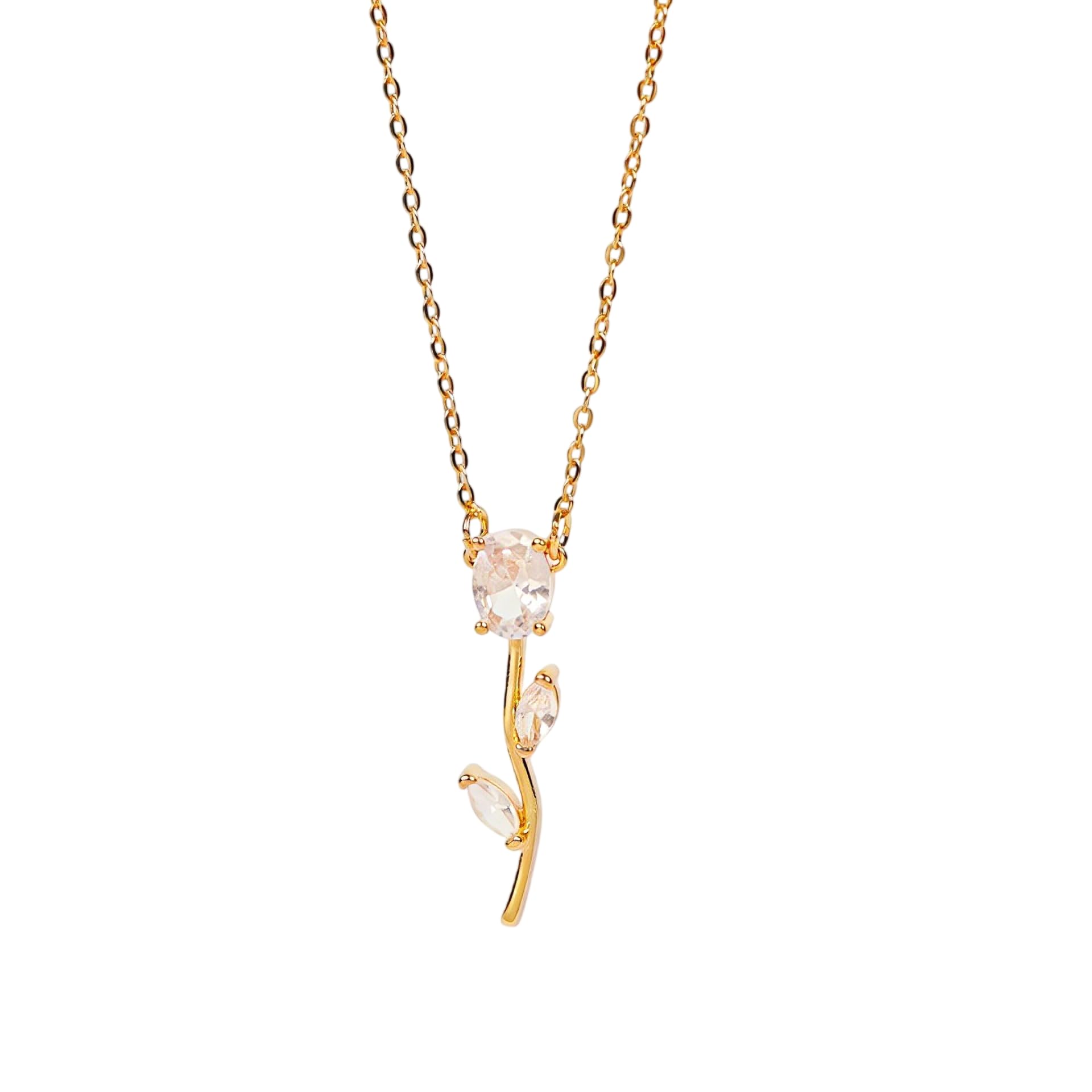 Tulip Velisse Necklace White for Women & Girls | Lightweight Stylish Neck Chain | Elegant Minimal Jewelry | Casual & Party Looks | Marriage, Birthday | Gift for Valentine Day-image-40