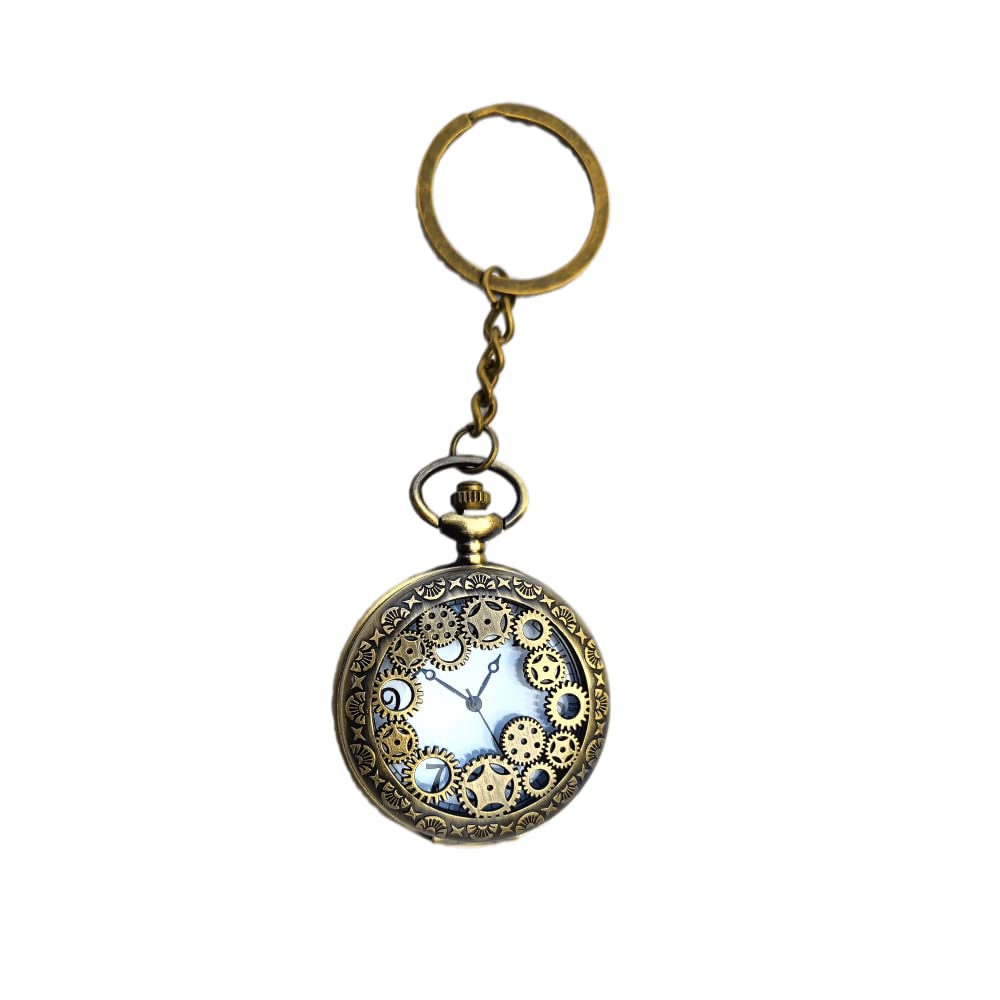 Mechanical Pocket Watch Clock Keychain Metal | Marvel Avenger Keychains | Antique Style Classic Keychain | Anti-Rust Retro Vintage Pocket Watch Gift Keychain for Men,Boys, Girls, Bike,Friend,Sister-image-10