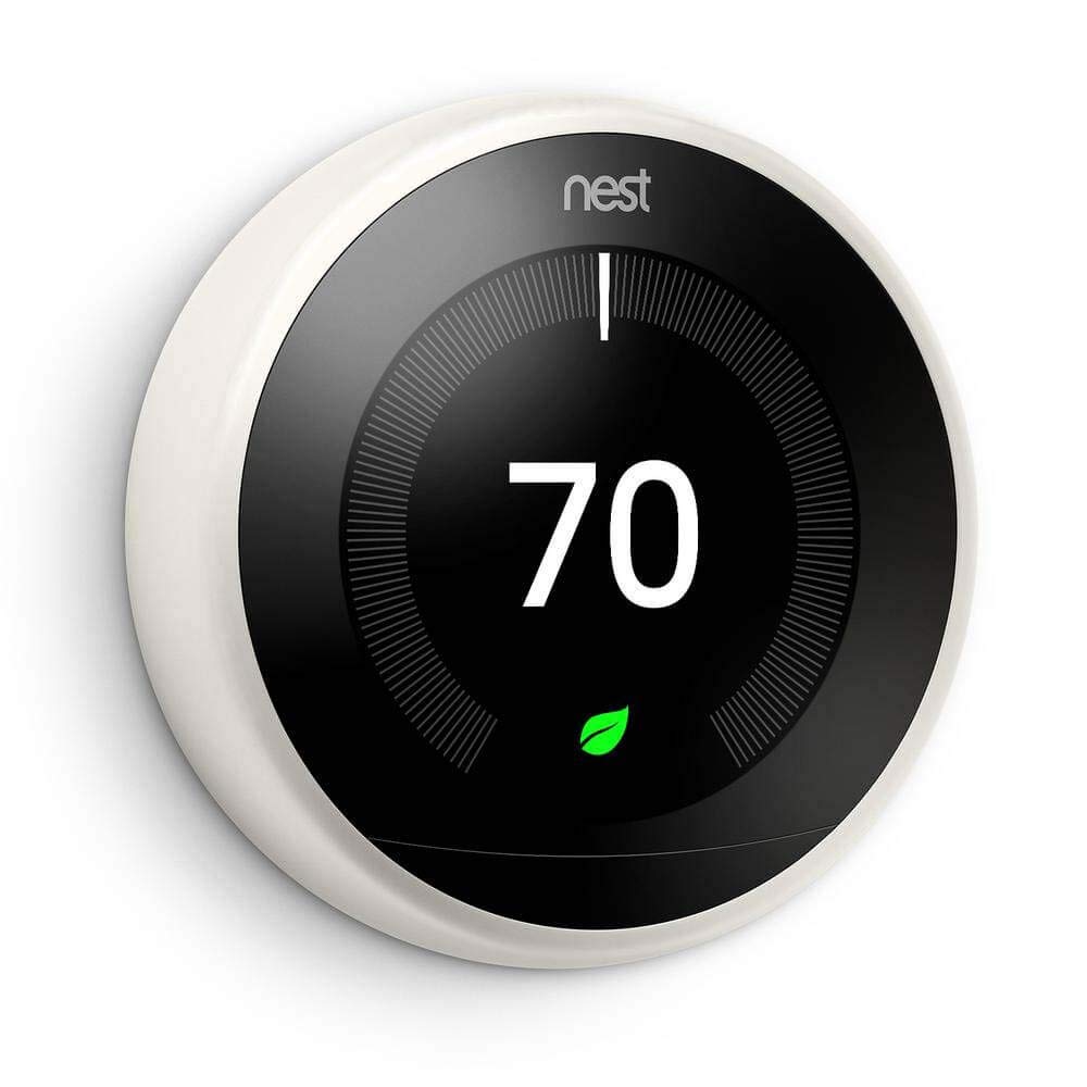 Google Nest Learning Thermostat - Programmable Smart Thermostat for Home - 3rd Generation- Works with Alexa - White