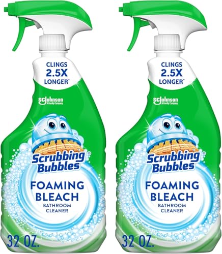 Scrubbing Bubbles Foaming Bleach Bathroom and Shower Cleaner Disinfectant Spray, Helps Erase Mold &...