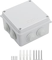 Vista 1 de LeMotech - Caja de derivación universal de plástico ABS resistente al polvo, resistente al agua, IP65, color blanco