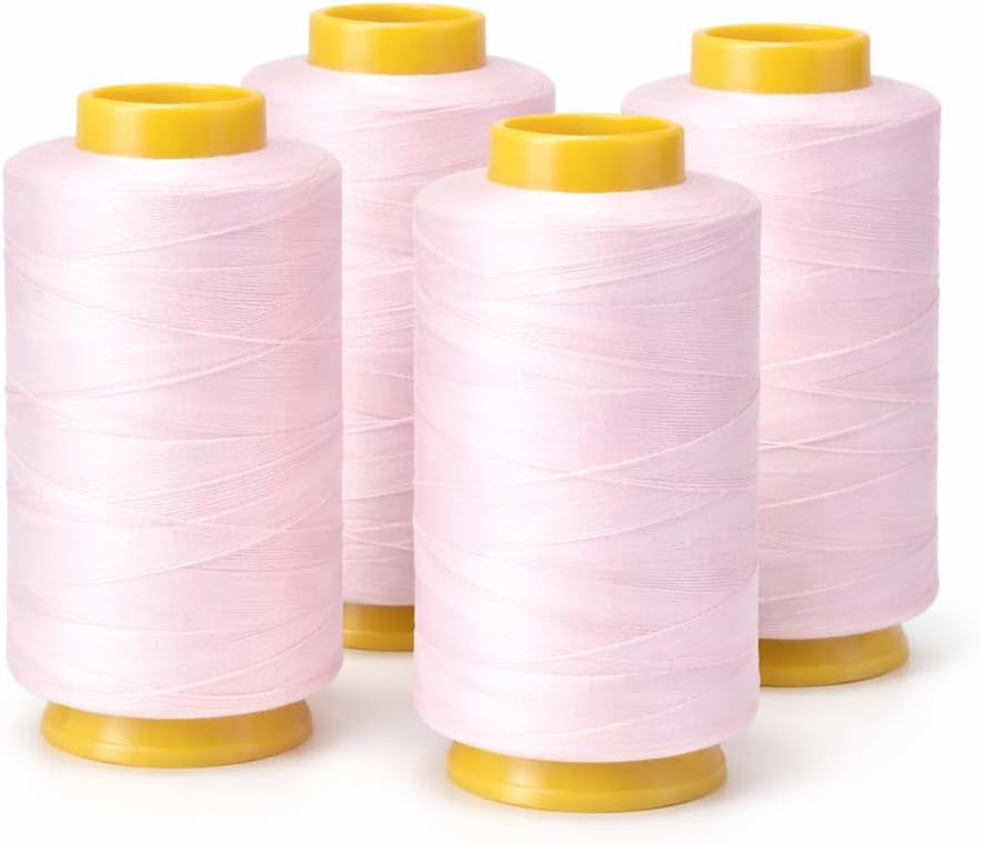 Sedona Designz, Inc. All Purpose Sewing Thread - 100% Polyester - 4 Pack of 6000 Yard Each Spools - for Sewing, Quilting, Serger Machines, Overlock, Merrow & Hand Embroidery.
