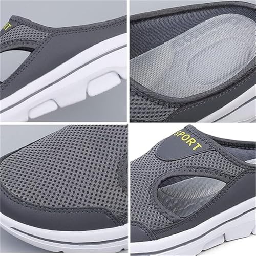 Elsvia Orthopedic Shoes for Men, Men's Comfort Breathable Slides, Outdoor Casual Non Slip Walking Slip on Shoes, Mesh Sport Sandals2