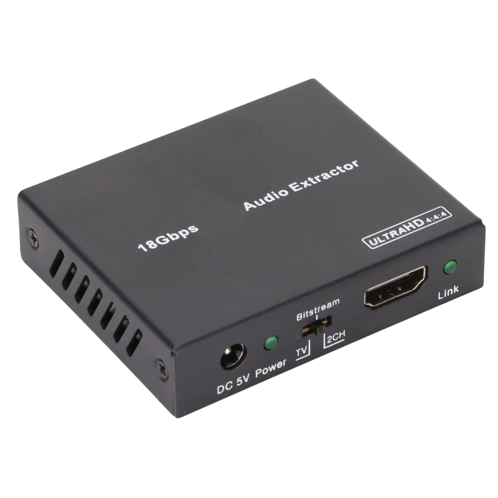 Audio Extractor Stripper, Multi Channel Optical (SPDIF) e Uscita Audio Analogica L/R, 18Gbps 4K2K a 50/60Hz Sound Extractor Converter Supporto HDCP 2.2 e Funzione CEC per Uso Domestico(Unione Europea)