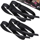 Seenelling Rowing Machine Adjustable Foot Straps Compatible With Concept 2 Rower Fitness, 4 Pack Replacement Reusable Straps