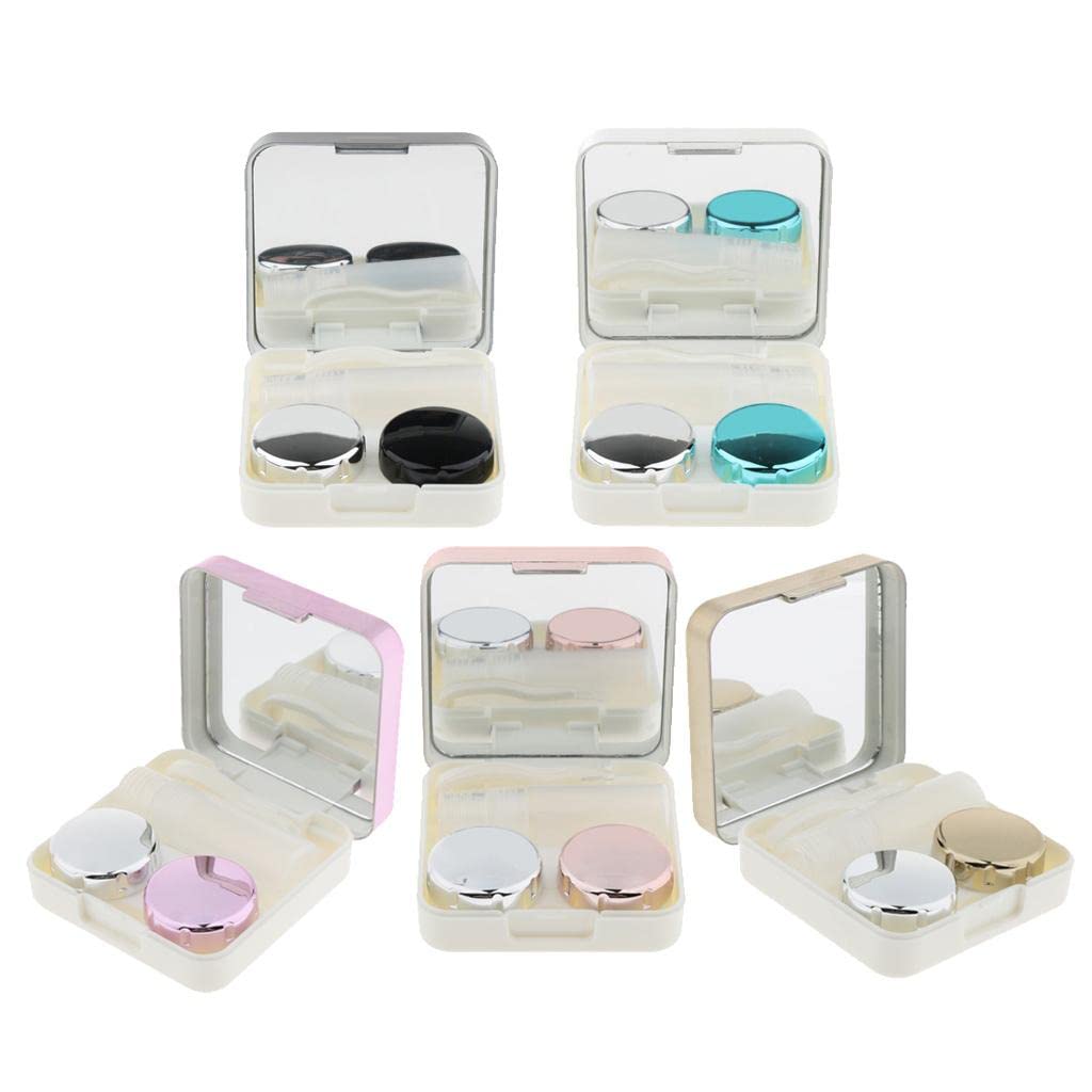 Soft Eye Anti Becteria Multicolour Contact Lens Containers | Case Kit Storage Box/Holder Travel Lens Case. Protect Your Eyes by Changing Your Lens Case Monthly- (Pack of 1)