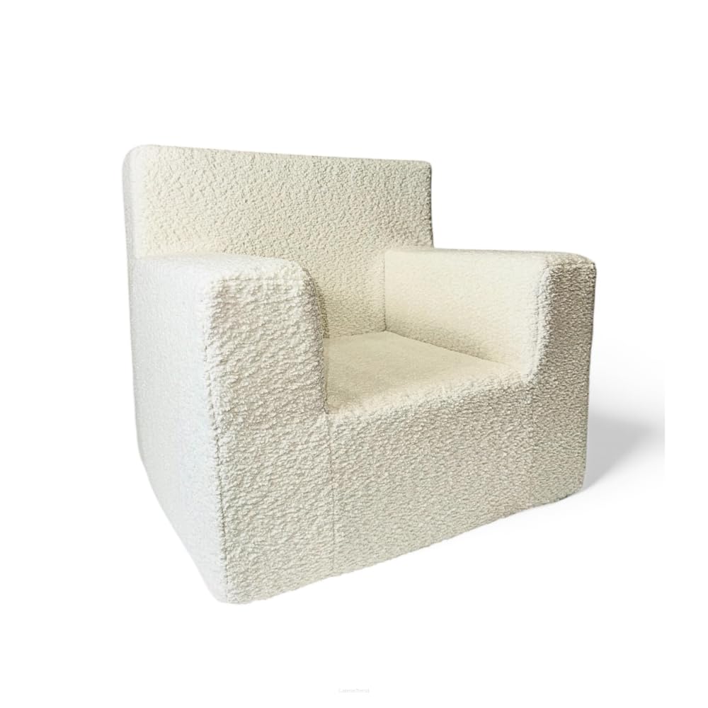 FORTISLINE Kindersessel 51x47x34cm, Beige – Teddy-Stoff, Oeko-TEX