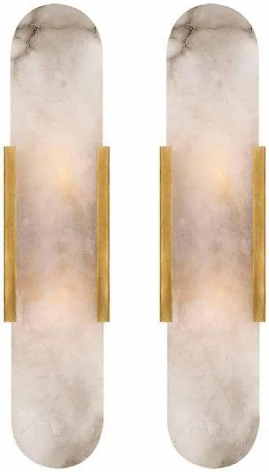 SMCCYYSD Modern Marble Wall Lights – Bedroom Lamp Set of 2 Sconces for Living Room, Bedside, Hallway Decorative Light Fixtures