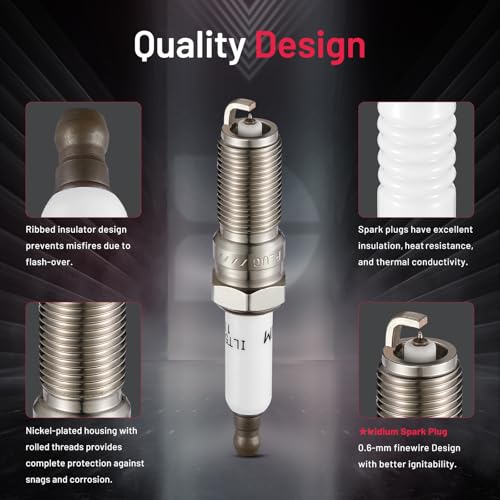 Image of BDFHYK Iridium Spark Plugs 41-114 Compatible with Cadillac Escalade ESV,Compatible with Chevy Camaro Corvette Silverado 1500 Suburban Tahoe,Sierra 1500 Yukon XL 5.3L 6.2L 12622441 ILTR5E11 Set of 8