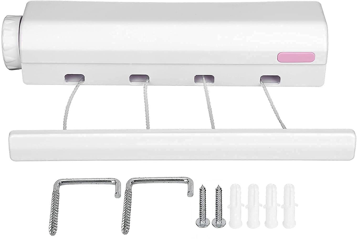 Cloth Drying Stand for Clothes Rack, Foldable Hanger Laundry Wet Dry Clothes Rope, Retractable Hanging Wall Mounted Clothesline, Telescopic Indoor and Outdoor Supplies, Laundry Drying Rack