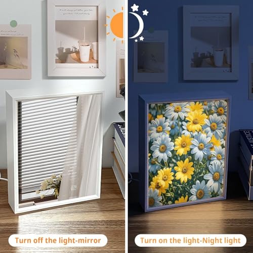 Espejos de escritorio FekiLoot con iluminación regulable y estampado de flores 4