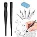 Produktbild DURANTEY Kalligraphie Stift Set Abnehmbaren Kalligraphie Pen/Federhalter Karikatur Zeichenfeder mit 2 Stifthaltern 5 Schreibfedern 1 Radiergummi Federhalter Set für Karikaturisten Künstler Designer