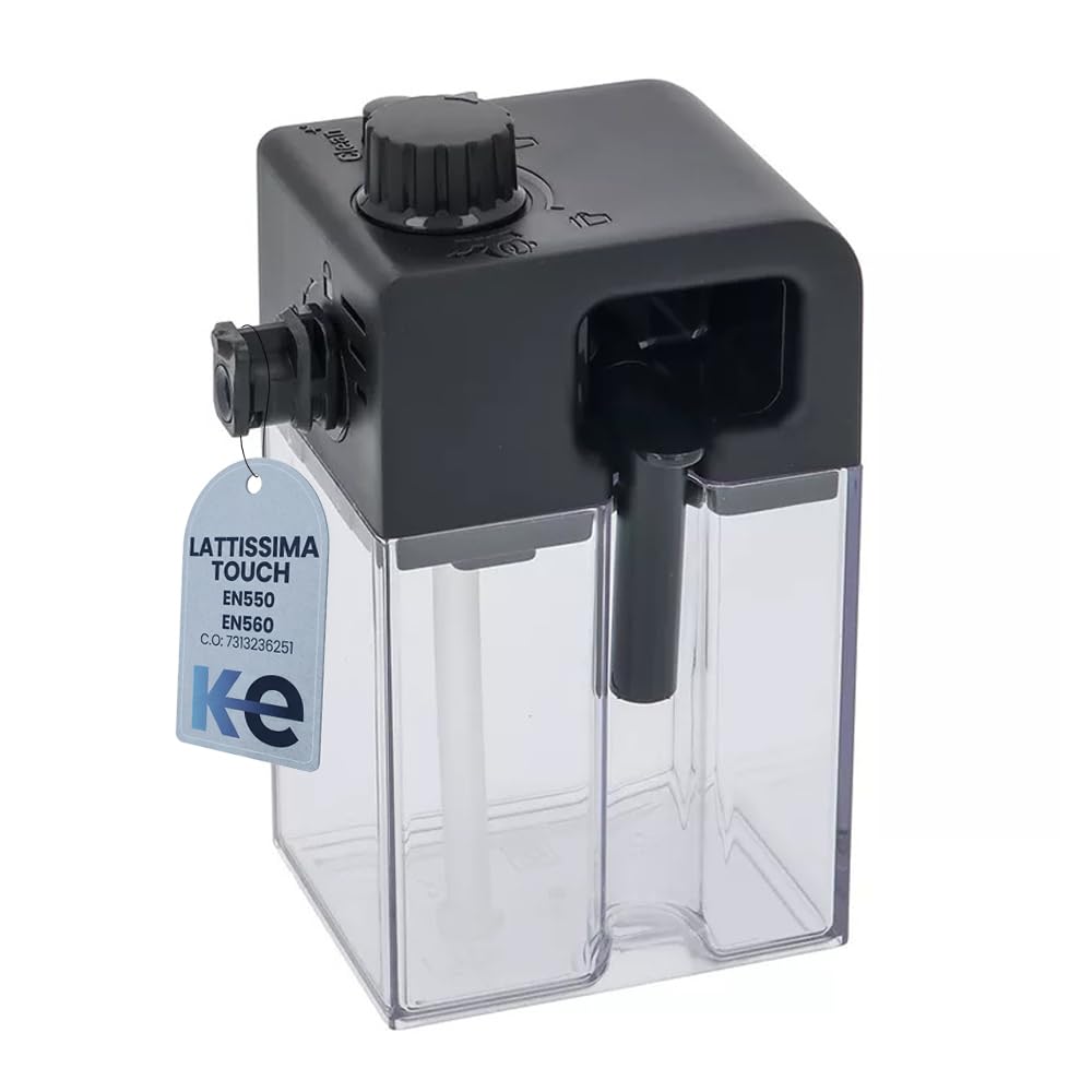 Anakel home Milchaufschäumer 7313238361/5513224751, kompatibel mit DeLongui Lattissima EN520 EN550, mit Milchbehälter 0,35 mit Deckel und Ansaugroh