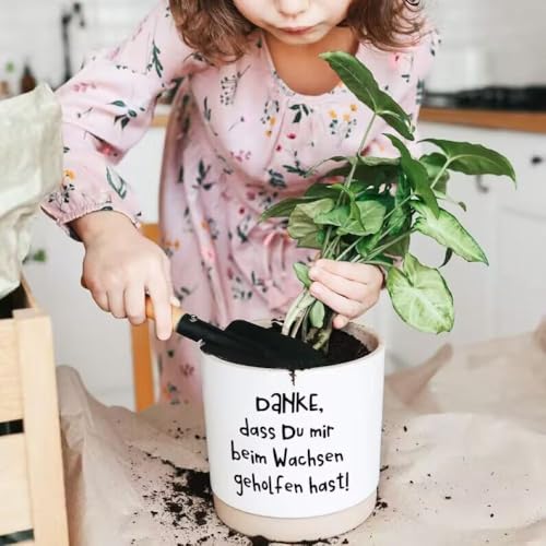4 Stück Aufkleber für Blumentopf Personalisierbares Abschiedsgeschenk Kindergarten Geschenk Lehrer Danke dass du mir beim Wachsen geholfen hast