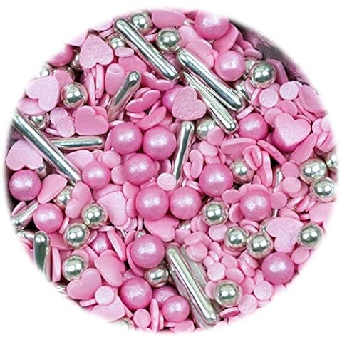 Sprinkles & Toppers Ltd Pink Champagne Sprinkles Mix Cupcake / Cake Decorations (50g) Cover