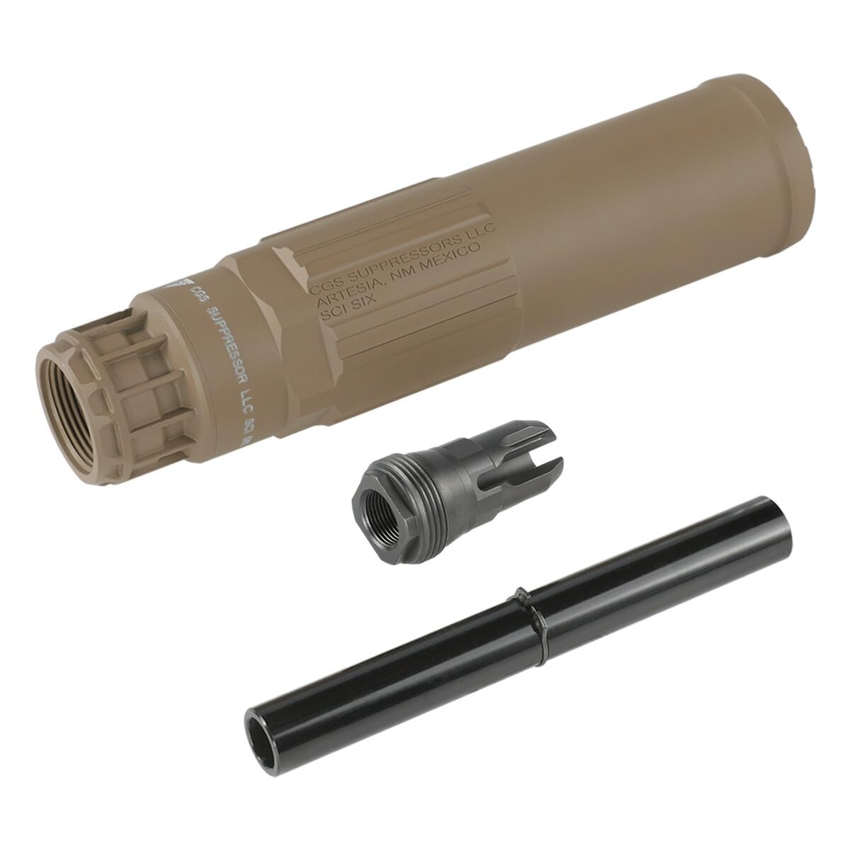 CGS SCI-SIX タイプ サイレンサー　ハイダーセット14mm逆ネジ Airsoft Artisan CGS SCI-SIX タイプ サイレンサー / SCI-SIX