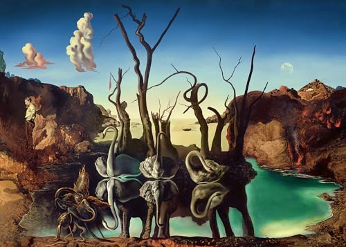 Ravensburger - Puzzle 1000 pièces - Art Collection - Cygnes se reflétant en éléphants/Salvador Dali - Adultes et Enfants à partir de 14 Ans - Puzzle de qualité supérieure - 12000193