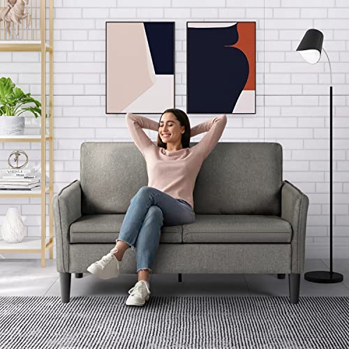Modern Fabric Loveseat Sofa 2-Seat Love Seat Sofas With Tufting And Upholstered For Small Compact Space Living Room Bedroom Office Apartment Dorm #TOP1