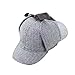 Produktbild Detektiv Sherlock Hut, Cosplay Cap, Sherlock Deerstalker, Detective Kostüm Für Männer Frauen (grau)