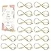 16 STK Tischkartenhalter Hochzeit, Gold Metall Menükartenhalter, Tischnummer Halter Ständer, Tischkartenclips, Sitzetiketten Nachrichtenclips für Hochzeit Party Tischdekoration Foto Displayständer