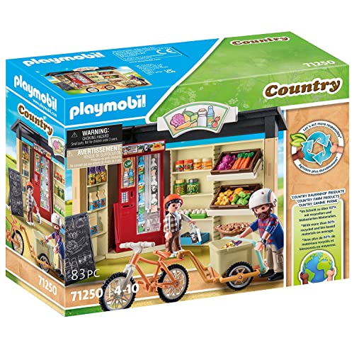 Playmobil 71250 Boutique de la Ferme Country La Vie à la Ferme La Gamme Petite Ferme Comprend Plus de 80% de matériaux recyclés ou biosourcés en Moyenne Dès - vue 2