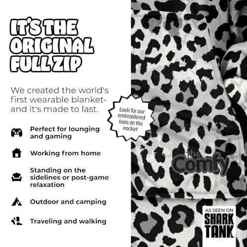 THE COMFY Original Full Zip | Sherpa Lined Microfiber Fleece Wearable Blanket, Seen on Shark Tank, One Size Fits All, Warm & Cozy Gifts by THE COMFY - Image 2