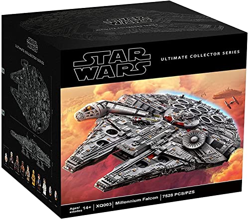 YPZ Technic Star Wars Millennium Falcon Starship Model with Display Stand, 7528 Parts Large Spaceship Building Set… – Bild 6