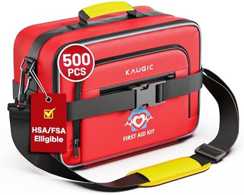 500 PCS First Aid Kit for Car Home Businesses, Well-Organized Eme...