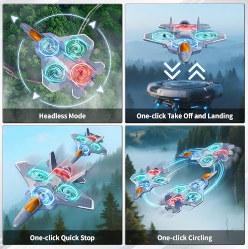 Image of RC Planes with 3 Batteries for Kids Adults, Foam Remote Control Airplane Jet Helicopter Drone Toys for Kids Adults 8-12 12-16, Remote Control Plane Airplane Toys with Led Lights
