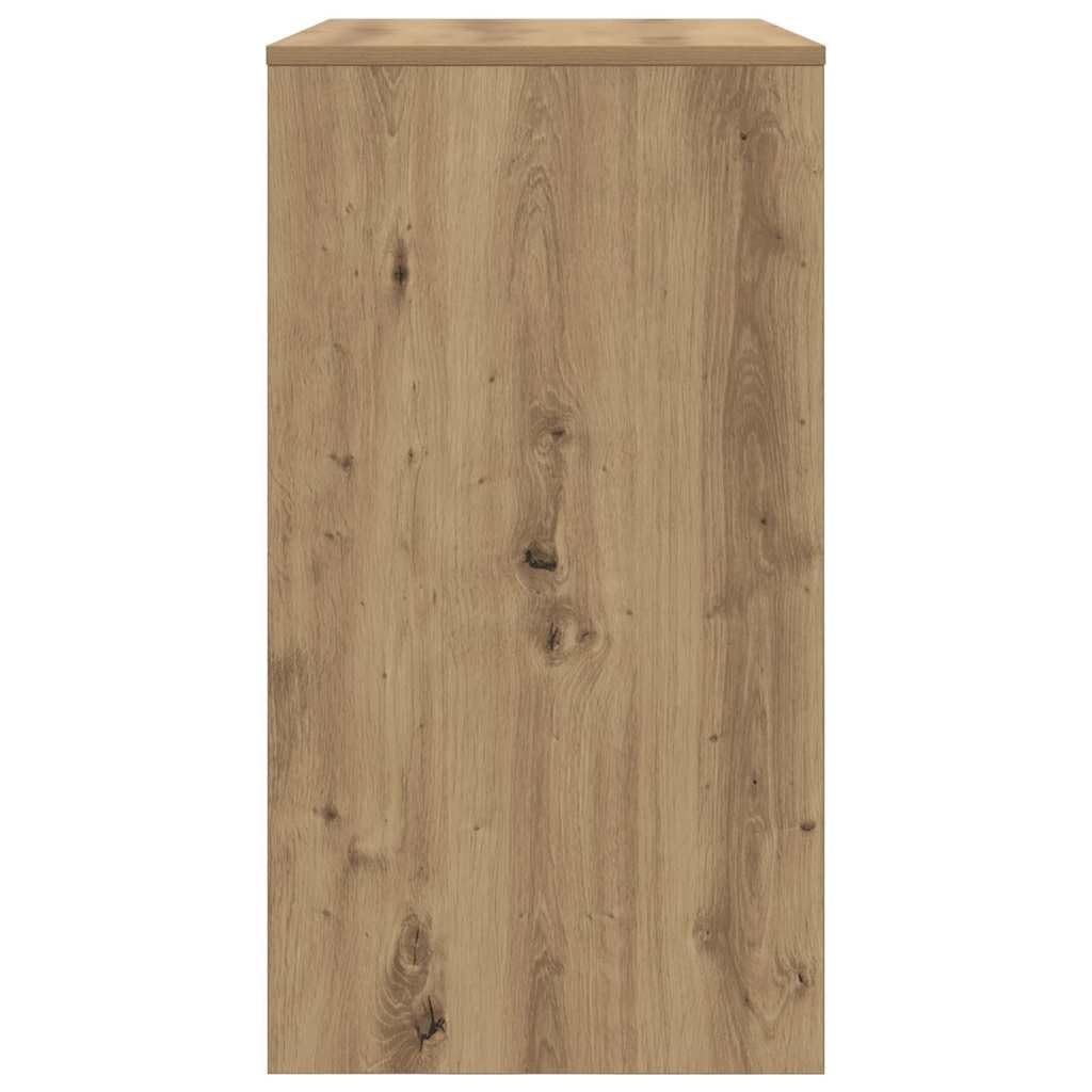 Tavolo per computer con mensola, rovere Artisan, 77,5 x 43 x 79 cm, materiale in legno, moderna scrivania per casa, ufficio, giochi, cameretta dei bambini, pratico spazio