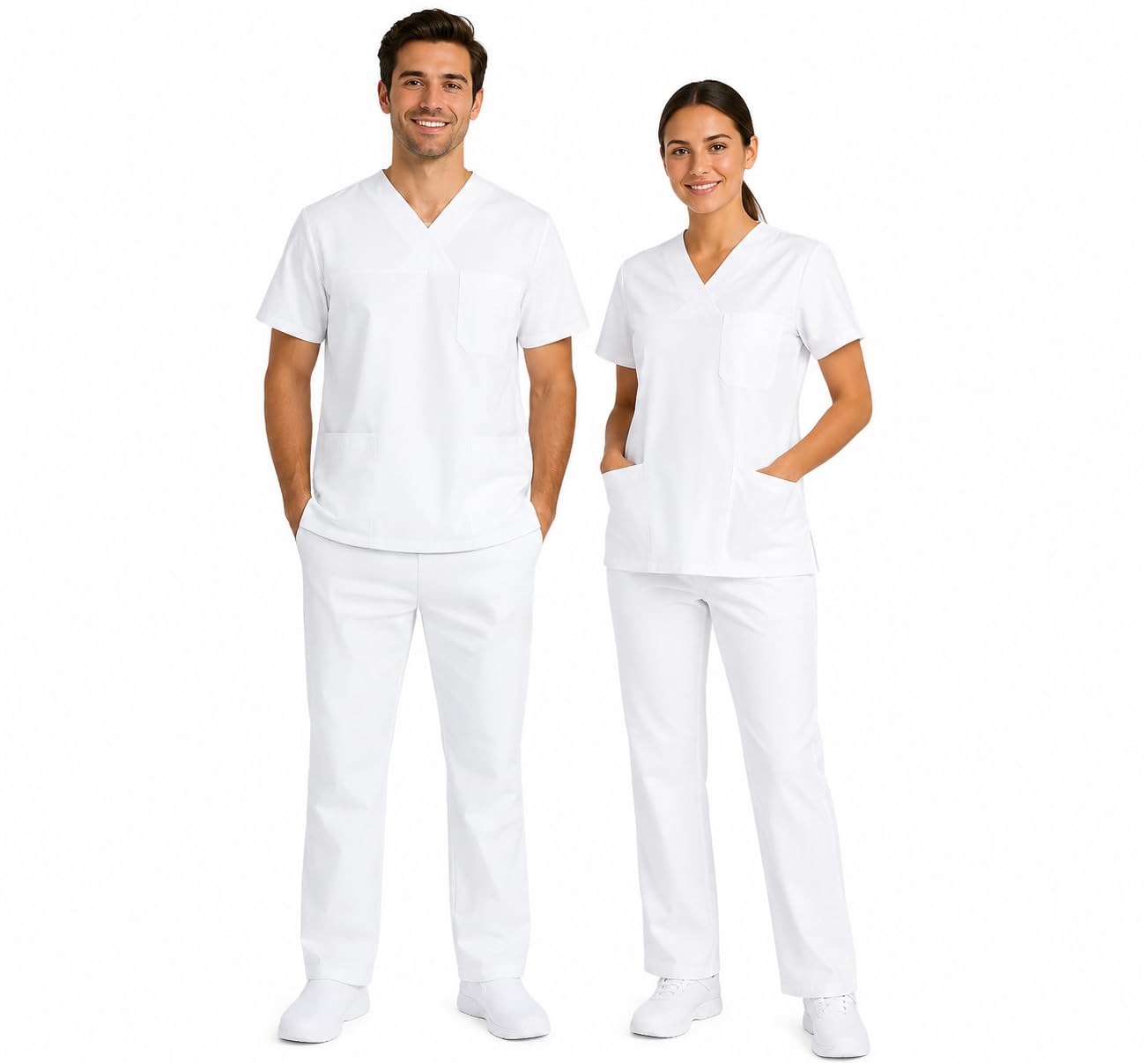 B-well Morelli Uniformes Sanitarios 100% Algodón Pijama Sanitario Unisex Conjunto Casaca Y Pantalón