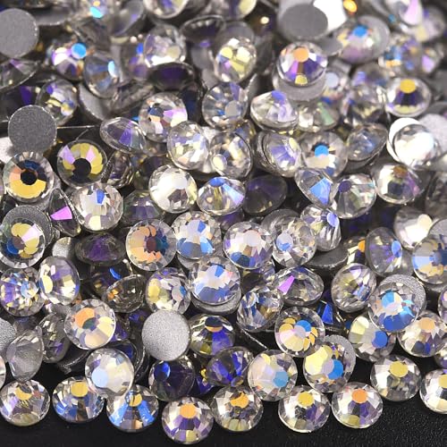 Image of 1440Pieces SS10 /2.7-2.9mm Flat Back Crystal Rhinestones Round Gems for Nail Art,Moonlight