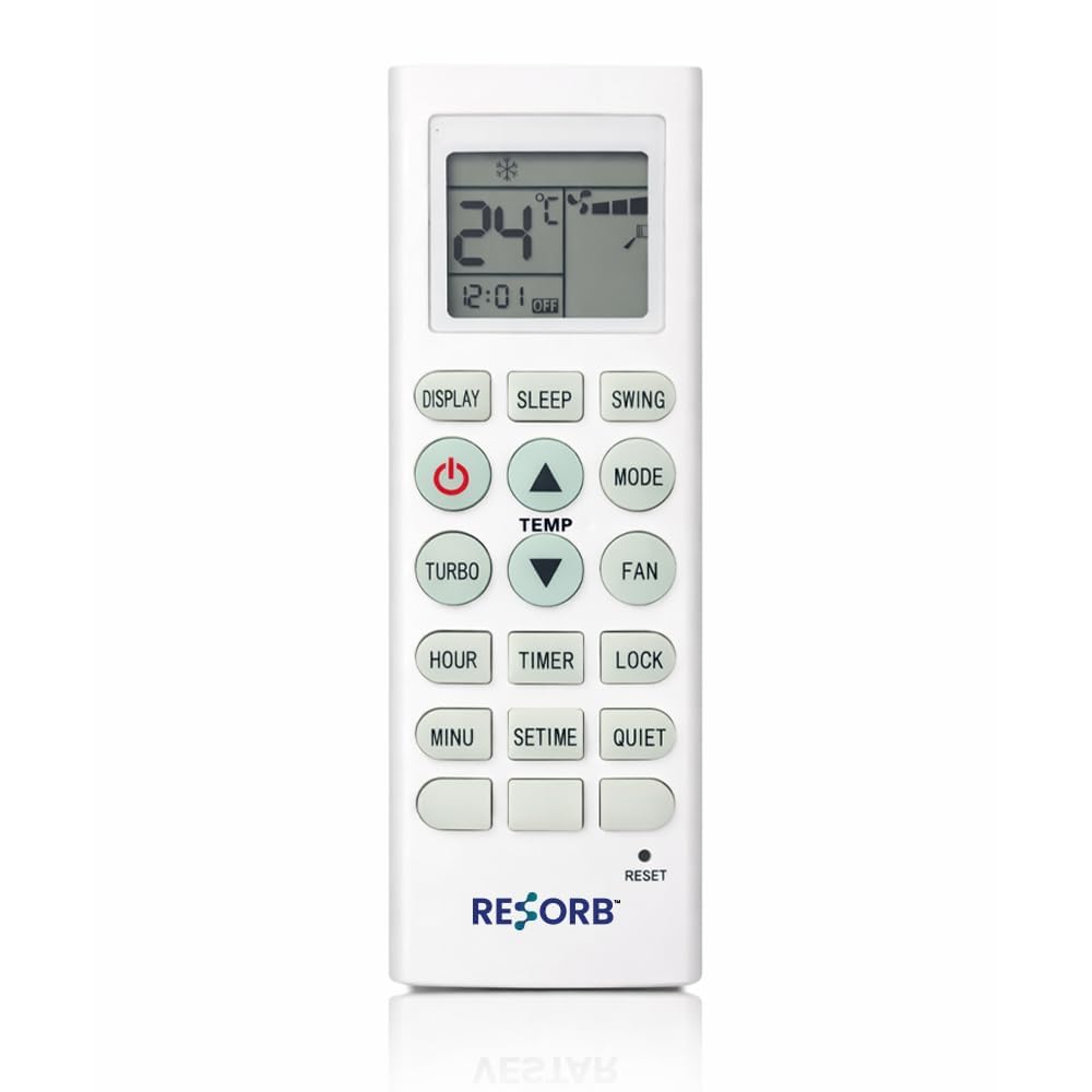 AC Remote Control Compatible with Vestar & Onida Split & Window Air Conditioner | Turbo, Sleep, Timer, Swing, Fan & Mode Functions | White IR Replacement Remote (Match Old Remote) RE36D-image-20