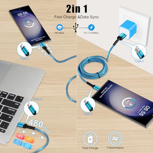 Image of 10FT /3Pack USB C Cable, 3.1A USB C to USB A Fast Charger Cord for iPhone 17 16 15 15Pro 15 Pro Max,USB Type C Charging Cable for Samsung Galaxy S25 Ultra S24 S23 A17 A16 5G A56 S22 S21,Pixel 10 Pro