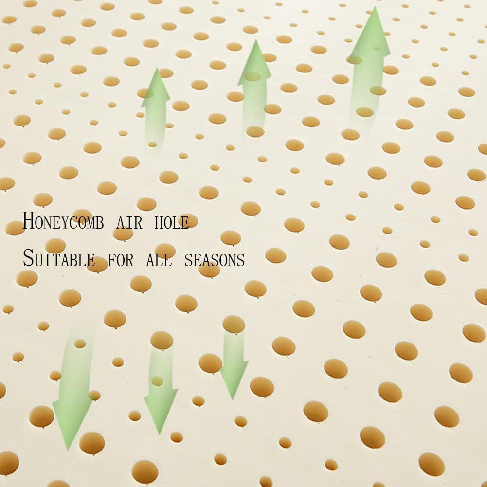 Materasso in Lattice Naturale, Topper per Materasso in Memory Foam Organico con Lattice Naturale - Traspirante, Confortevole, Durevole - 200x220 cm (79x86 Pollici) per Un'Esperienza di Sonno