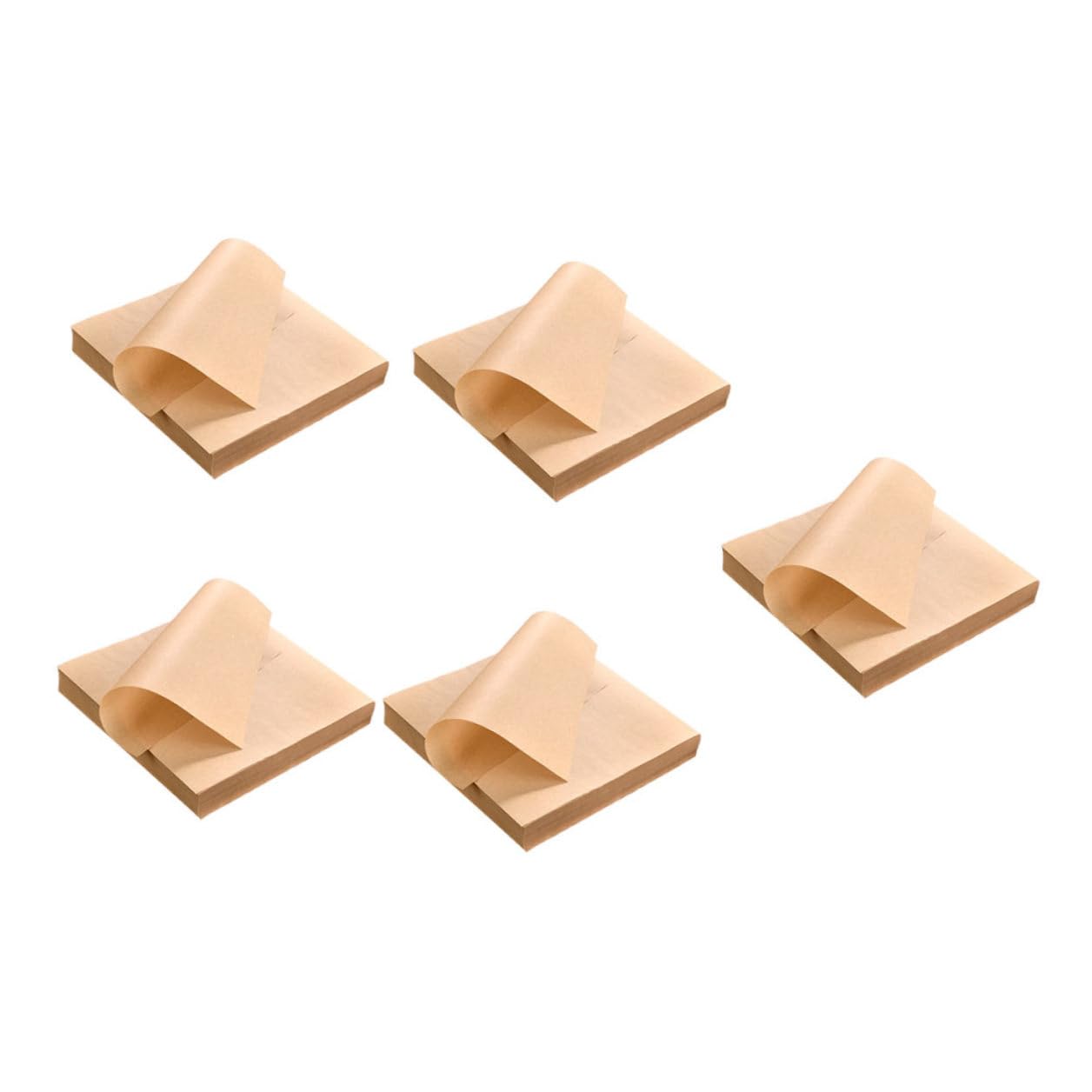PRETYZOOM Carta da Forno in Carta Kraft Color Cachi, Resistente al Calore e Antiolio, 500 Fogli per Fritti e Snack da Cucina, Facile da Conservare per Feste
