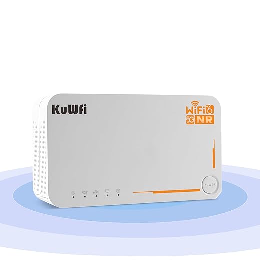 Mobile WiFi Hotspot | KuWFi 4G LTE Unlocked Wi-Fi Hotspot Device | Portable WiFi Router with SIM Card Slot for Travel Support B2/B4/B5/B12/B17 for AT&T/T-Mobile